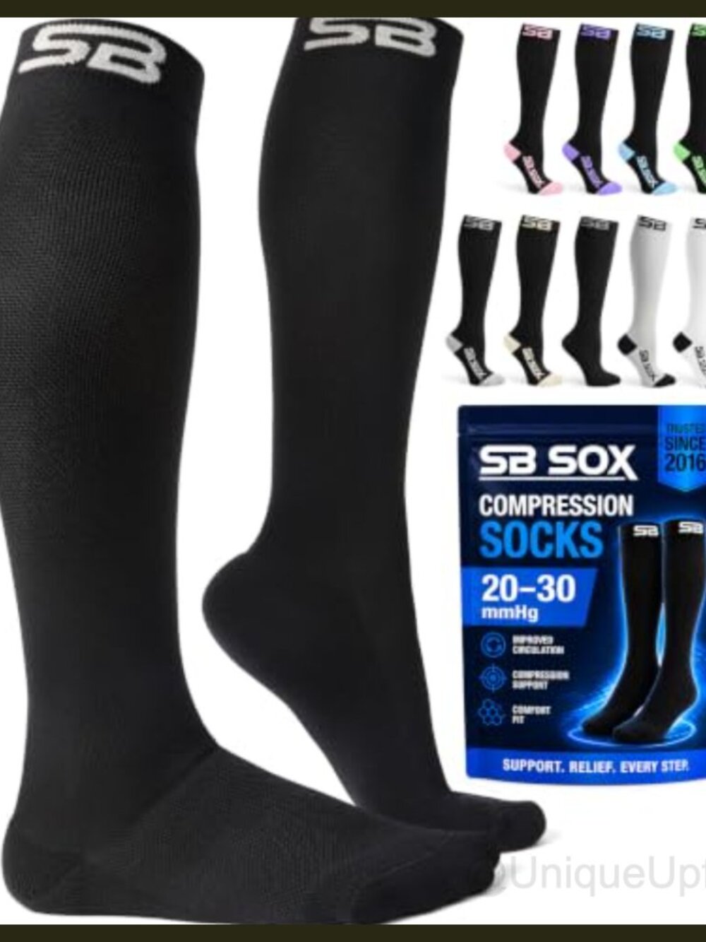 SB SOX Compression Socks 20-30mmHg Nylon Spandex Medical Support
